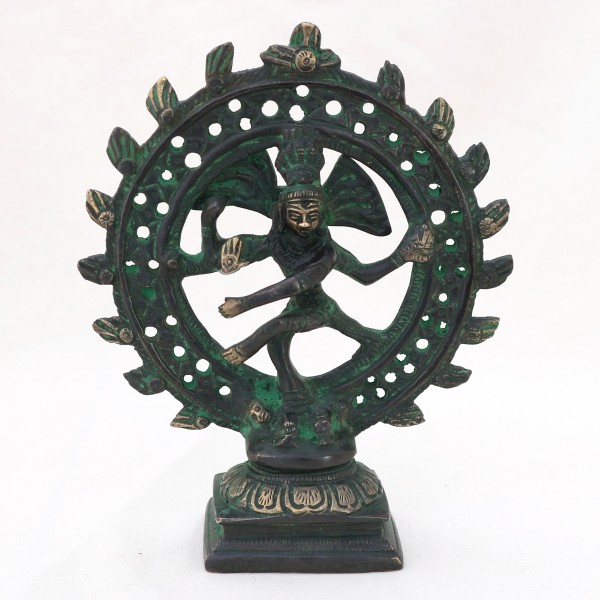 Shiva Nataraj Statue aus Messing 15 cm hoch