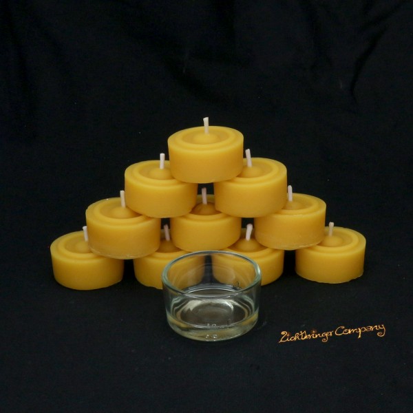 Bienenwachs Teelichte handgefertigt von der Lichtbringer Company