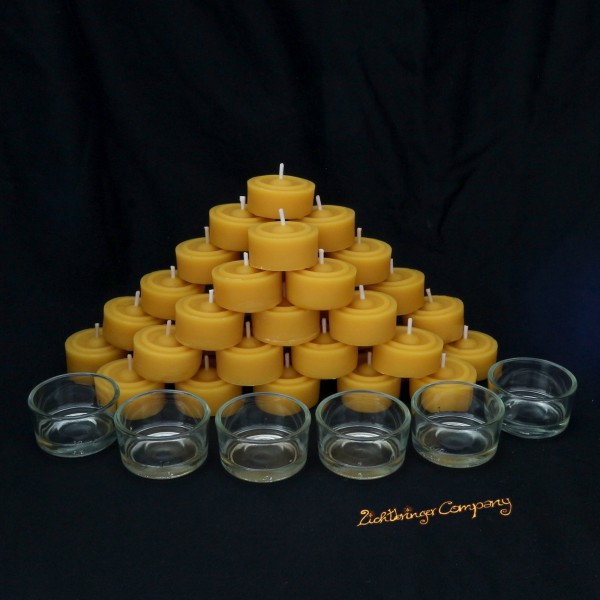 Bienenwachs Teelichte handgefertigt von der Lichtbringer Company