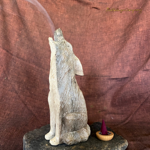 Heulender Wolf - Halter für Räucherkegel