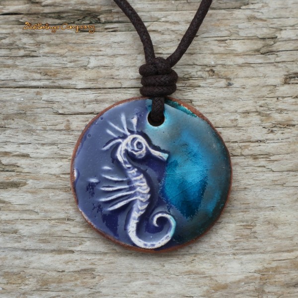 Seepferdchen Halskette - Neclays Keramikschmuck