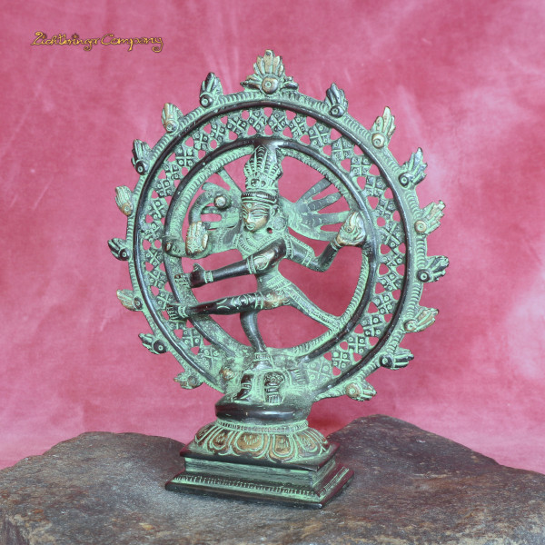 Shiva Nataraj Statue aus Messing 15 cm hoch